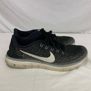 Nike Free RN Distance Sneakers - Black and White - Size 10.5